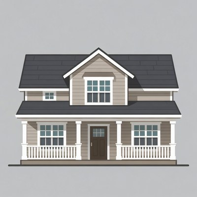 Gray house with porch