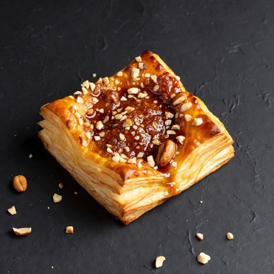 Peanut Pastry on Black Background