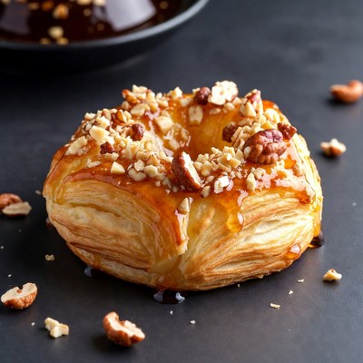 Caramel Nut Croissant Donut