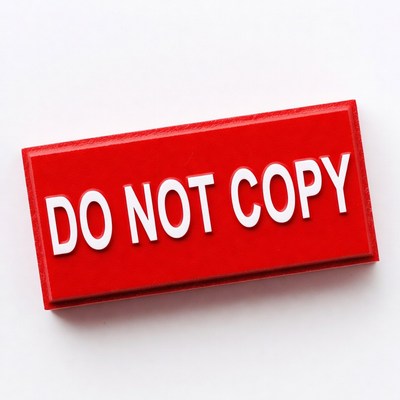 Do Not Copy Red Sign