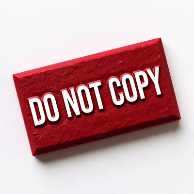 Do Not Copy red sign