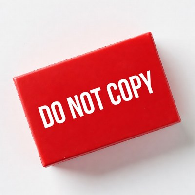 Do Not Copy red sign