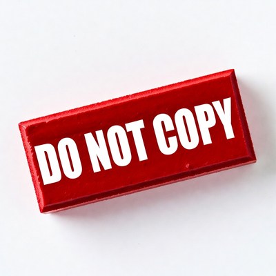 Do Not Copy red sign