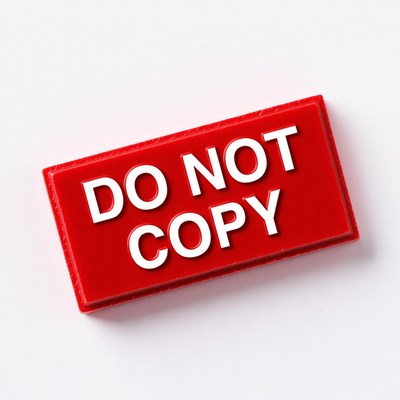 Do Not Copy Red Sign