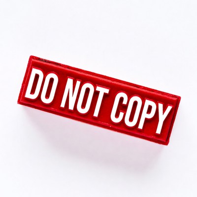 Do Not Copy Red Sign