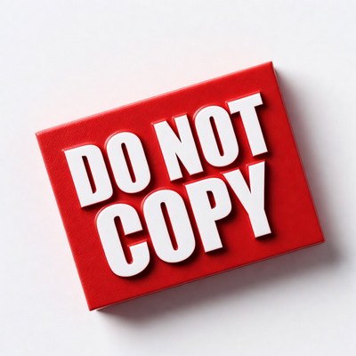 Do Not Copy Red Sign