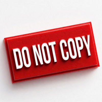 Do Not Copy Red Sign