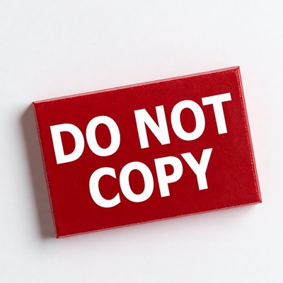 Do Not Copy red sign
