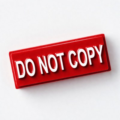 Red Do Not Copy Stamp