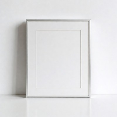 Empty White Picture Frame