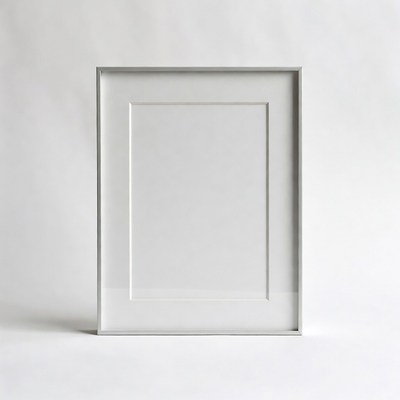 Empty Silver Picture Frame