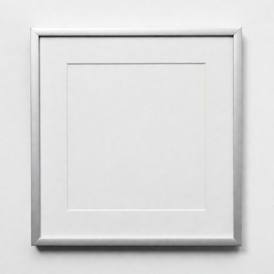 Empty Silver Picture Frame