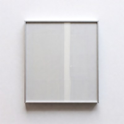 Framed Gray Glass with Vertical Stripe