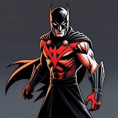 Red Batman illustration