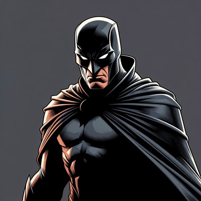 Batman standing in dark cape
