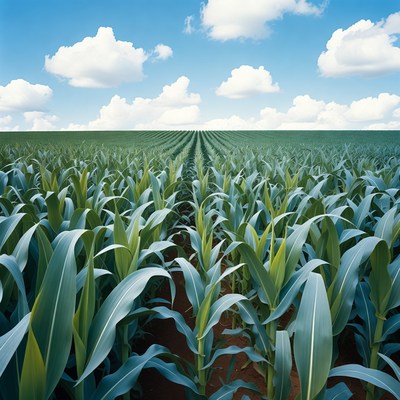 Corn Field Under Blue Sky