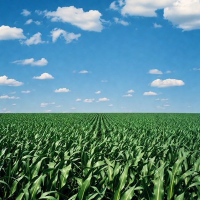 Corn Field Under Blue Sky