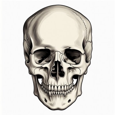 Human Skull Illustration