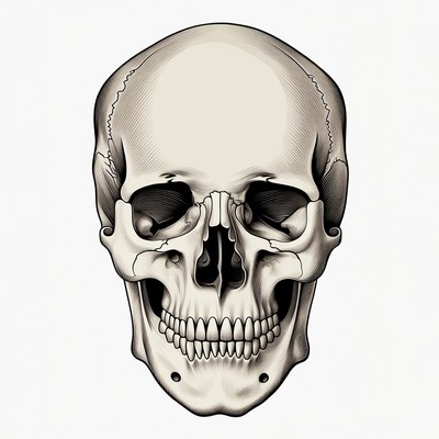 Human Skull Illustration