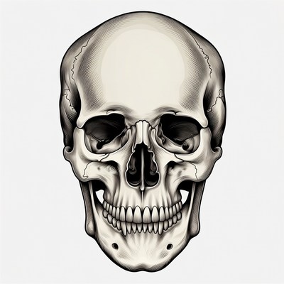Human skull illustration