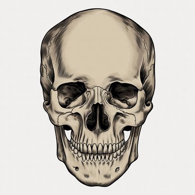 Human skull illustration