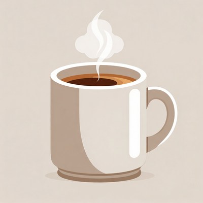 Steaming Hot Coffee Cup