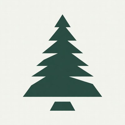 Green Pine Tree Illustration