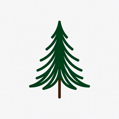 Green Pine Tree Illustration