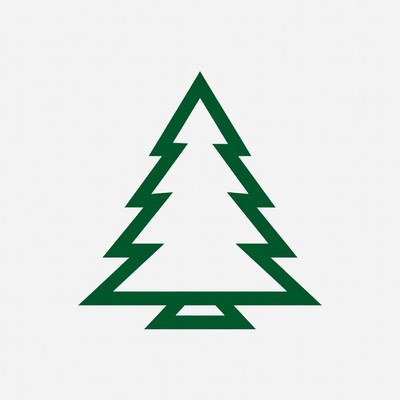 Green Outline Christmas Tree