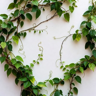 Green Ivy Vines in Circle