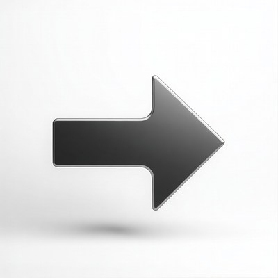 3D Black Right Arrow