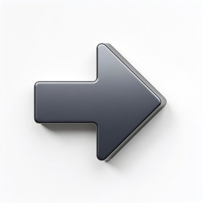 3D Gray Right Arrow