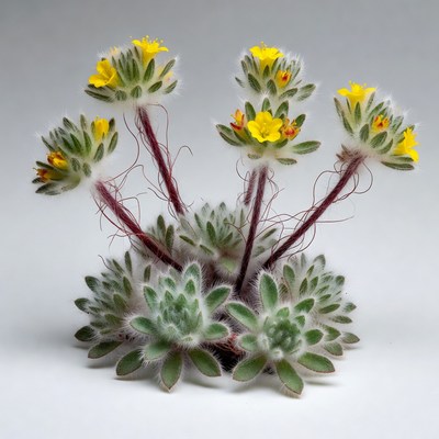 Yellow Fluffy Flowers Cluster