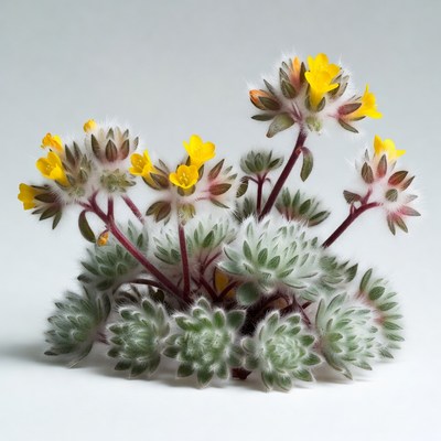 Succulent Plant with Yellow Flowers