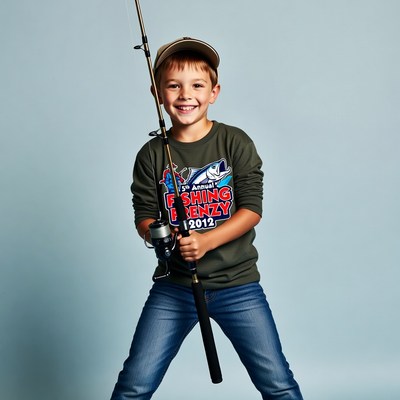Boy holding fishing rod