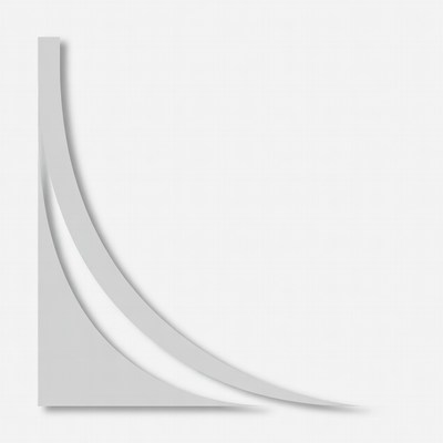 Gray Curved Corner Design Elements