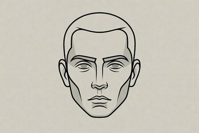 Line Art Male Face Portrait