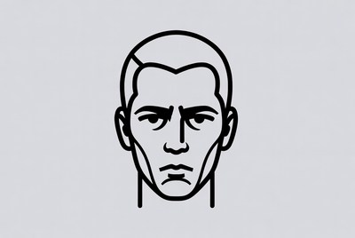 Angry man line art illustration