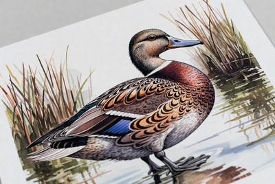 Mallard Duck in Reeds