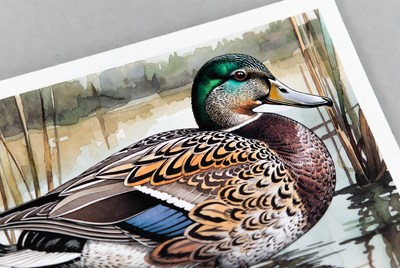 Mallard Duck in Watercolor