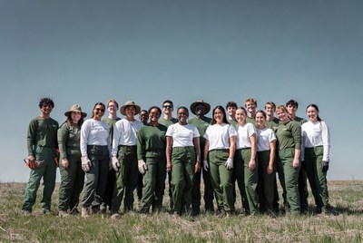 Diverse park rangers group photo