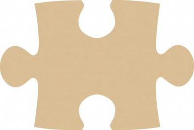Brown puzzle piece illustration
