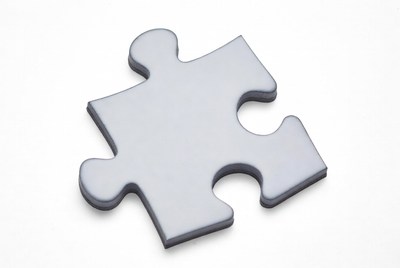 Single Gray Puzzle Piece