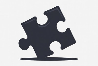 Black puzzle piece illustration