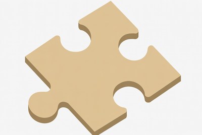 Single Jigsaw Puzzle Piece