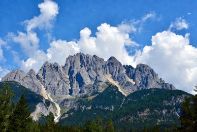 Majestic Rocky Mountains with Clouds