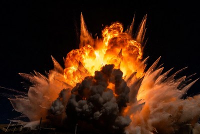 Massive Explosion Fireball Burst