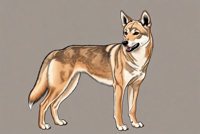 Australian Cattle Dog standing illustration
