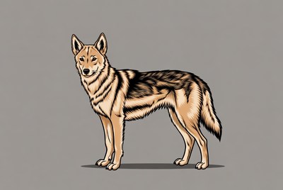 Side view of Basenji dog illustration