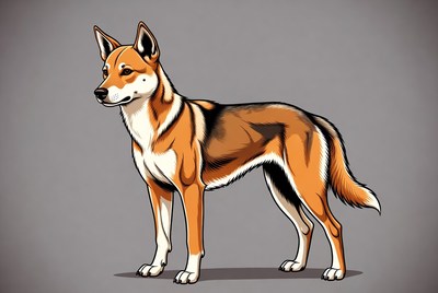 Australian Shepherd dog illustration